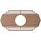 Ekena Millwork Chrysler Wood Fretwork Pierced Ceiling Medallion, Wood (Paint Grade), 16"W x 8"H x 4 1/4"ID x 3/8"T CMWP16X08X0375CSMF - alternate 4